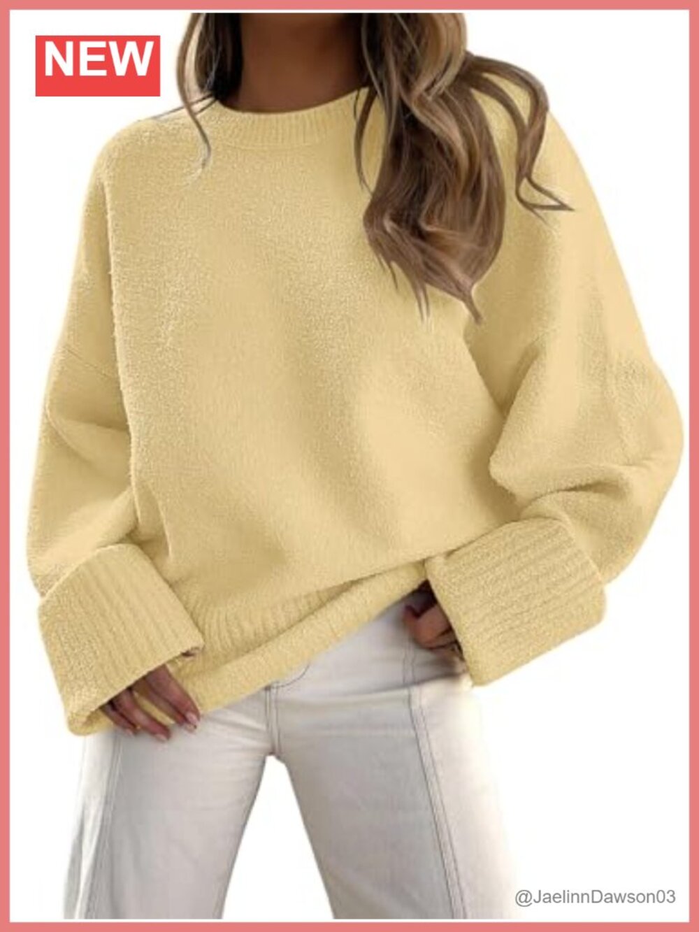 Women Oversized Warm Cozy Knit Pullover Sweater